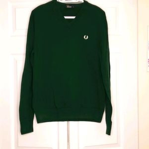 Fred Perry Long Sleeve V-Neck Sweater